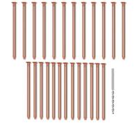 Ujjdwiurgh 25 Clous en Cuivre pour Souches D' de 3,14 Pouces de Long, Clous en Cuivre Pur en Vrac avec Foret pour Enlever les Clous de Souche pour Arbre