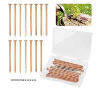 Ujjdwiurgh 25 Clous en Cuivre pour Tuer les Racines des Souches D', Clous en Cuivre de 3,15 Pouces avec Perceuse, Cloueuse pour Enlever les Piquets pour
