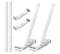 Ujjdwiurgh 25 Ensembles de Supports de Gouttière en Aluminium de 5 Pouces avec Sangles pour Fixation Sans -Toit, Idéal pour les Gouttières en Aluminium et en Acier