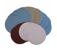 Ujjdwiurgh 25 Pièces de Papier Abrasif pour Meulage à L'Eau 125 mm 5 Pouces Grain 1000/2000/3000/4000/5000 Disques de Ponçage à Crochet et Boucle