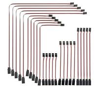 Ujjdwiurgh 25 PièCes SéRies Câble D'Extension de Servo de Style JR, Câbles de Servo, Prise JR Mâle à, de Connexion D'Extension de Servo RC pour Voiture RC