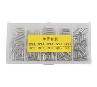 Ujjdwiurgh 250 Pcs/Set Ligne de Pêche Une Manchon Une Sertir Simple Baril Chef de File de Tube en Cuivre Connecteur Accessoires de Pêche Ligne Tube