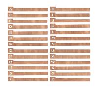 Ujjdwiurgh 26 Séparateurs de Disques en Bois, Séparateurs Alphabétiques de Stockage de Disques Vinyles, Guides D'Organisation de Supports de Disques Durables