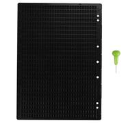 Ujjdwiurgh 27 Lignes et 30 Grilles Tableau D'éCriture Portable en Plastique Braille Pratique avec Stylet