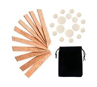 Ujjdwiurgh 27 PièCes SéRies Kit de Remplacement D'Accessoire pour Instrument de Clarinette, Comprend 10 Bouchons en LièGe et 17 Pads D'Instruments à Vent en Bois