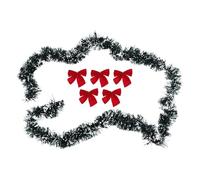 Ujjdwiurgh 2M DéCoration de La Veille de NoëL Bar Hauts Guirlande Arbre de NoëL Cuisine Ornements DéCoration de FêTe Prop-Rouge