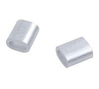 Ujjdwiurgh 2Mm Clip En Aluminium À Double Trou Pour Serre-Câble, 80 Pièces