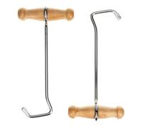 Ujjdwiurgh 2pack Handle de Manche en Bois Crochets de Botte Puller à Cheval Outils de Toilettage des Outils de Semi-Parole pour Bottes de Cowboy