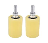 Ujjdwiurgh 2PCS 50X70Mm PP en Acier Plat Roulement une Rouleaux Roue de Guidage 6201 Vis pour Porte Coulissante éLectrique