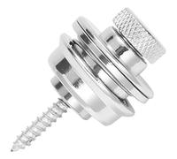 Ujjdwiurgh 2pcs Antiderapant Sangle Guitare Verrouillage Guitare Ceintures Boucle Bouton pour Acoustique Basse Electrique Sangle Guitare Pieces Accessoires-argent