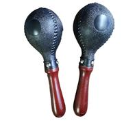 Ujjdwiurgh 2pcs Tambourines pour Adultes Handle de en Bois de Radores Rattaux de Musicaux Balles de Sable Marteau de Sable