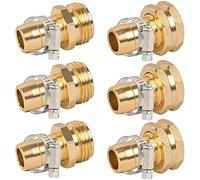 Ujjdwiurgh 3 Ensembles de Raccords de RéParation de Tuyau D'Arrosage, Raccords Tuyau D'Arrosage et Mâle pour Kit de RéParation Tuyau D'Arrosage en MéTal de 3/4 Pouces et 5/8 Pouces