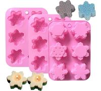 Ujjdwiurgh 3 Pack de Noël Flocon de Neige en Silicone Bougie Savon Moules pour BRICOLAGE de Noël Fête de Vacances à la Main Décoration Fournitures