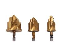 Ujjdwiurgh 3 Pièces 20/25/32mm Foret Étagé avec Rainure Pivotante Limite Forets à Cône de Levage PPR pour Alésage de Conduite D'Eau