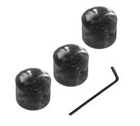 Ujjdwiurgh 3 Pièces Bouton de Volume en Métal Boutons de Dôme Potentiomètre Capuchon de Chapeau