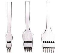 Ujjdwiurgh 3 PièCes SéRies 4Mm Cuir Artisanat Trou Rond Perforateur en Cuir Couture Amovible Ciseau de PoinçOnnage Outil/Ensemble