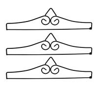 Ujjdwiurgh 3 PièCes SéRies Jardin Drapeau Cintre Mural Enduit de Poudre Fer BannièRe Porte-Drapeau Support pour Drapeaux Calendrier Serviettes DéCoration