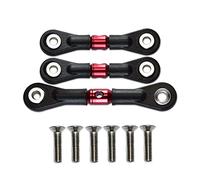 Ujjdwiurgh 3 PièCes SéRies Tige de Servo de Biellette de Direction pour TT-02 TT-02T TT02 TT02T 1/10 Accessoires de PièCes de Mise à Niveau de Voiture TéLéCommandéE, Rouge