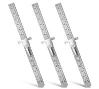 Ujjdwiurgh 3 Règles de Machiniste, Règle de Poche 6 Pouces 15 cm Règle de Précision Flexible en Acier Inoxydable avec Clips Détachables
