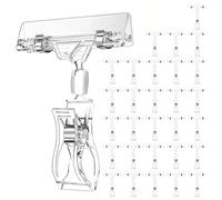 Ujjdwiurgh 30 Pcs Porte-Étiquettes Clip de Signe, Clips de Signe Rotatifs Transparents en Plastique, Clip D'Affichage de Signe de Marchandise, Pince D'Étiquette de Prix Facile à Utiliser