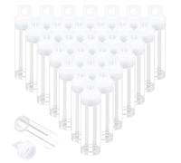 Ujjdwiurgh 30 Pcs Tubes Transparents pour Perles, Tubes de Rangement en Plastique avec Bouchons, Organisateurs, Ensemble de Conteneurs pour Perles, Sel de Bain