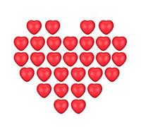 Ujjdwiurgh 30 PièCes Balles Anti-Stress Coeur Rouge Saint-Valentin, Balles Anti-Stress pour RéCompense de Scolaire, Remplisseurs de Cadeaux pour Sac de FêTe Saint-Valentin