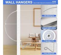 Ujjdwiurgh 30 Pièces Crochets de Singe Super Crochets Crochets de Singe en Acier Inoxydable Cintres Muraux Sans Clous Crochets Muraux