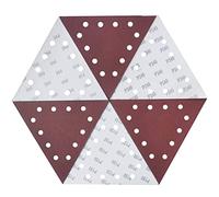 Ujjdwiurgh 30 PièCes de Papier Abrasif Triangulaire à Crochet et Boucle de 11-1/4 Po pour Ponceuse à Cloison SèChe - 5 PièCes Chacune 60 80 100 120 150 240