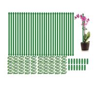 Ujjdwiurgh 30 Pièces Piquets de Support pour Plantes Réglables Piquet de Support à Tige de Jardin avec Clips pour Plantes et Tuyau de Connexion 11,8 Pouces Faciles à Utiliser