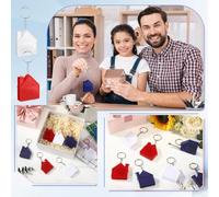 Ujjdwiurgh 30 Pièces Porte-Clés à à Mesurer en Forme de Maison 1 M/3 Pieds Cadeaux Immobiliers Nouvelle Maison Cadeaux de Clôture pour L'Acheteur de Maison