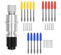 Ujjdwiurgh 30 PièCes SéRies 30/45/60 DegréS Lame Vinyle Fraise Traceur Lames de Coupe pour CB09 CB09U Graphtec avec Base de Support de Lame