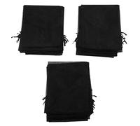 Ujjdwiurgh 30 PièCes SéRies de Bouteille de Vin en Organza Noir, Pochettes-Cadeaux de Bouteille en Transparente Couvre-Vin Robes avec Cordon pour Toussaint