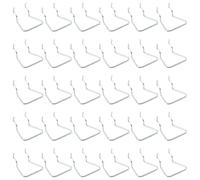 Ujjdwiurgh 30 PièCes SéRies Porte-Pinces de Panneau Perforé, Crochets de Panneau Perforé une Double Boucle en Acier Inoxydable Accessoires Crochets D'Affichage de Rayonnage pour le Magasin