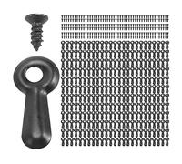 Ujjdwiurgh 300 boutons de fixation pour cadre photo et 300 vis pour travaux manuels, suspension, dessin, noir
