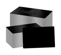 Ujjdwiurgh 300 Cartes de Visite en Métal Vierges de Cartes de Visite en Métal Noir pour Graveur CNC Gravure Épaisseur 0,2 mm