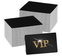 Ujjdwiurgh 300 Pièces de Gravure sur Métal Vierges, Feuille D'Aluminium Polyvalente en Aluminium Noir pour Cartes de Visite à Faire Soi-Même