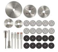 Ujjdwiurgh 31 PièCes Ensemble de Disques de Roue de Coupe, Outil de Coupe de Diamant Bois/Verre/Pierre Lames de Scie Circulaire CoupéEs, Kit de Disques de Coupe en RéSine