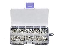 Ujjdwiurgh 320 PièCes 10 en 1 Bornes Non IsoléEs Anneau Fourche U-Type Bornes en Laiton Kit D'Assortiment Câble Connecteur Pince à Sertir