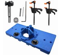 Ujjdwiurgh 35Mm CharnièRe DissimuléE Gabarits de PerçAge CharnièRe Trou Scie Gabarit Guide de PerçAge Localisateur Trou Ouvre Armoires Ensemble D'Outils de Travail Du Bois