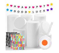 Ujjdwiurgh 36 Pièces à la Main en Mousse Cercles, 3 Pouces en Mousse Disques pour Géant Amitié Bracelet Bannière Anniversaire Décoration Bricolage Projet