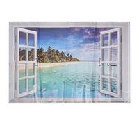 Ujjdwiurgh 3D Mer Nature Vue sur Murale FenÊTre DÉCor À Autocollant Chambre Image Affiche