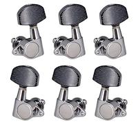 Ujjdwiurgh 3L3R Cordes de Guitare FerméEs Tuning Pegs Tuner Machine Heads Boutons Tuning Keys pour Guitare Acoustique ou éLectrique, Paquet de 6
