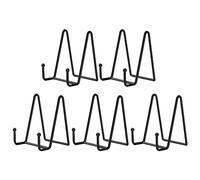 Ujjdwiurgh 4,3 Pouces 5 Pièces en Métal Noir Présentoirs Support de Plaque Support de Plaque pour Photo, Plaque Décorative, Livre