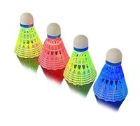 Ujjdwiurgh 4 Balles de Badminton Lumineuses à LED en Mousse de Plastique pour Le Sport, Ensemble de Volants de Badminton Multicolores
