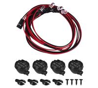 Ujjdwiurgh 4 Conduit la Lumière Blanche avec Abat-Jour pour 1/10 Rc Accessoire de Chenille Rc Voiture Pièces C