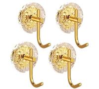 Ujjdwiurgh 4 Crochets Muraux Punch-Free Adhésive Crochets Set Kit pour Suspendre Manteau, Chapeau, Robe, Écharpe, Sac à Main, Clés, Lampe, Décoration Murale-A