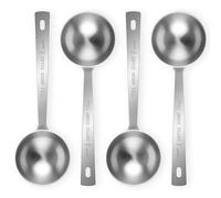 Ujjdwiurgh 4 Cuillères à Café - 1 Cuillère à Soupe, Cuillères à Café en Acier Inoxydable de 15 Ml, Cuillère à Mesurer à Long Manche