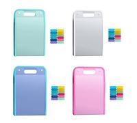 Ujjdwiurgh 4 Dossiers A4 Pièces, Organisateur de Fichiers A4 Vertical avec Poignée avec 13 Poches Portables pour Étudiant, Entreprise et Facile à Utiliser