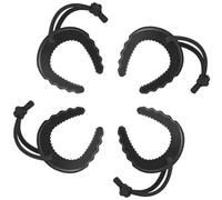 Ujjdwiurgh 4 Paquets de Cales de Porte pour les Premiers Intervenants de L'Application de la Loi, Arrêtoirs de Porte en Coin, Noir.