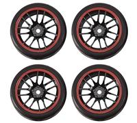 Ujjdwiurgh 4 Pcs 12Mm Jantes Et Moyeux Pneus en Caoutchouc pour Rc 1/10 sur La Route Tournée Dérive Voiture R